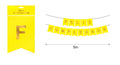 Banderín Feliz cumpleaños Amarillo 5mts