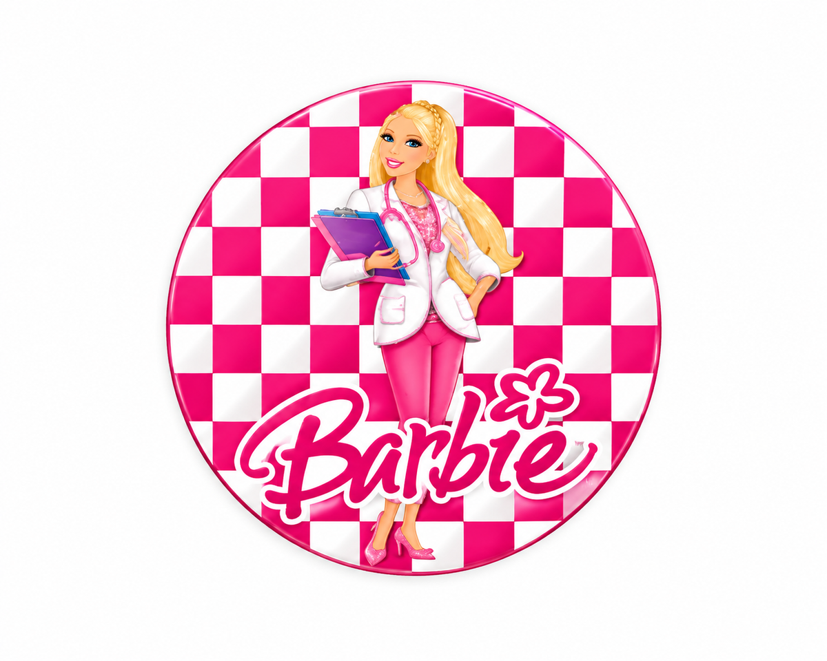 Stickers Barbie 100 un surtidos 4x4 cm