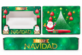 Caja con visor para 6 alfajores Navidad 2