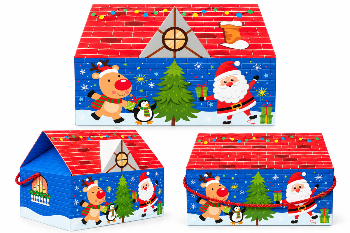 Caja casa navideña 1