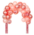 Arco organico de globos latex oro rosa 34pcs