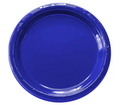 Plato plástico 18 cm azul 10 un