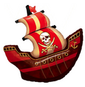 Globo metalizado de barco pirata