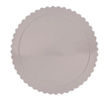 Set bandejas de torta Plateadas flor 6pcs 2mm