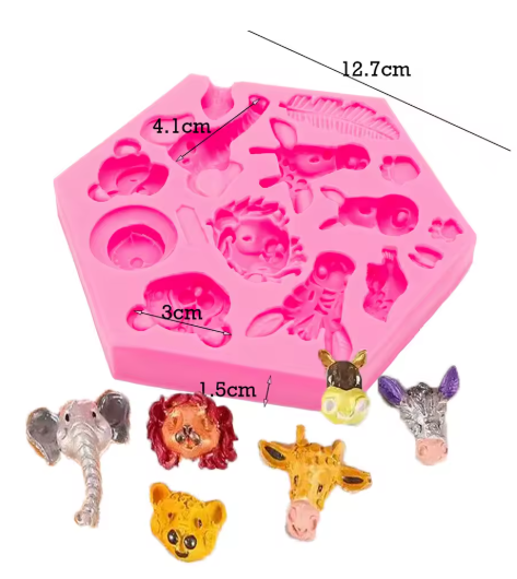 Molde silicona Animales