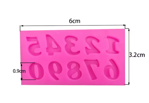 Molde silicona Números