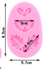 Molde de silicona Muérdagos diferente medidas