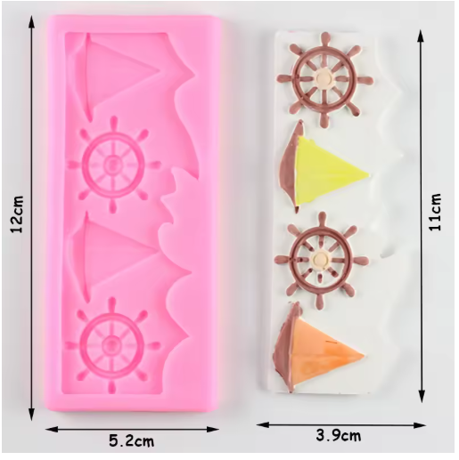 Molde silicona veleros y timones
