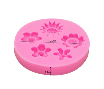 Molde silicona diferentes flores
