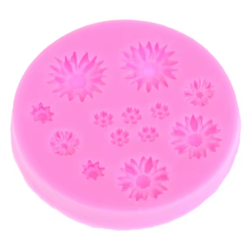 Molde silicona diferentes flores 2