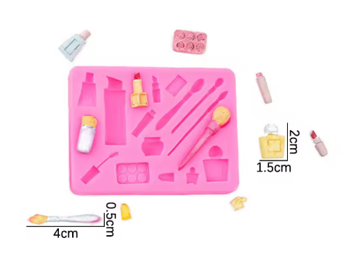 Molde silicona set maquillajes 2