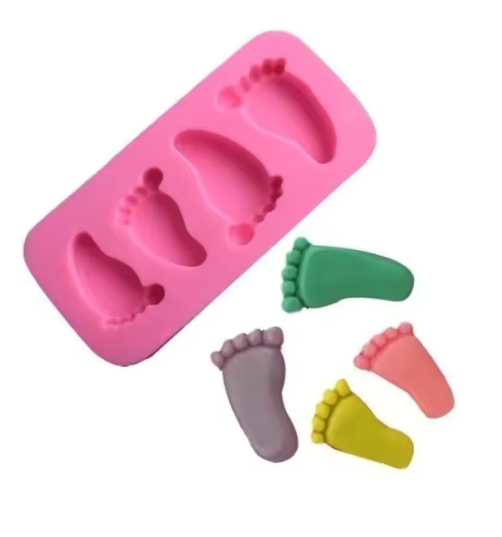 Molde silicona pies de bebe