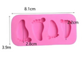 Molde silicona pies de bebe