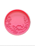 Cortador de galletas circulo con flores 1