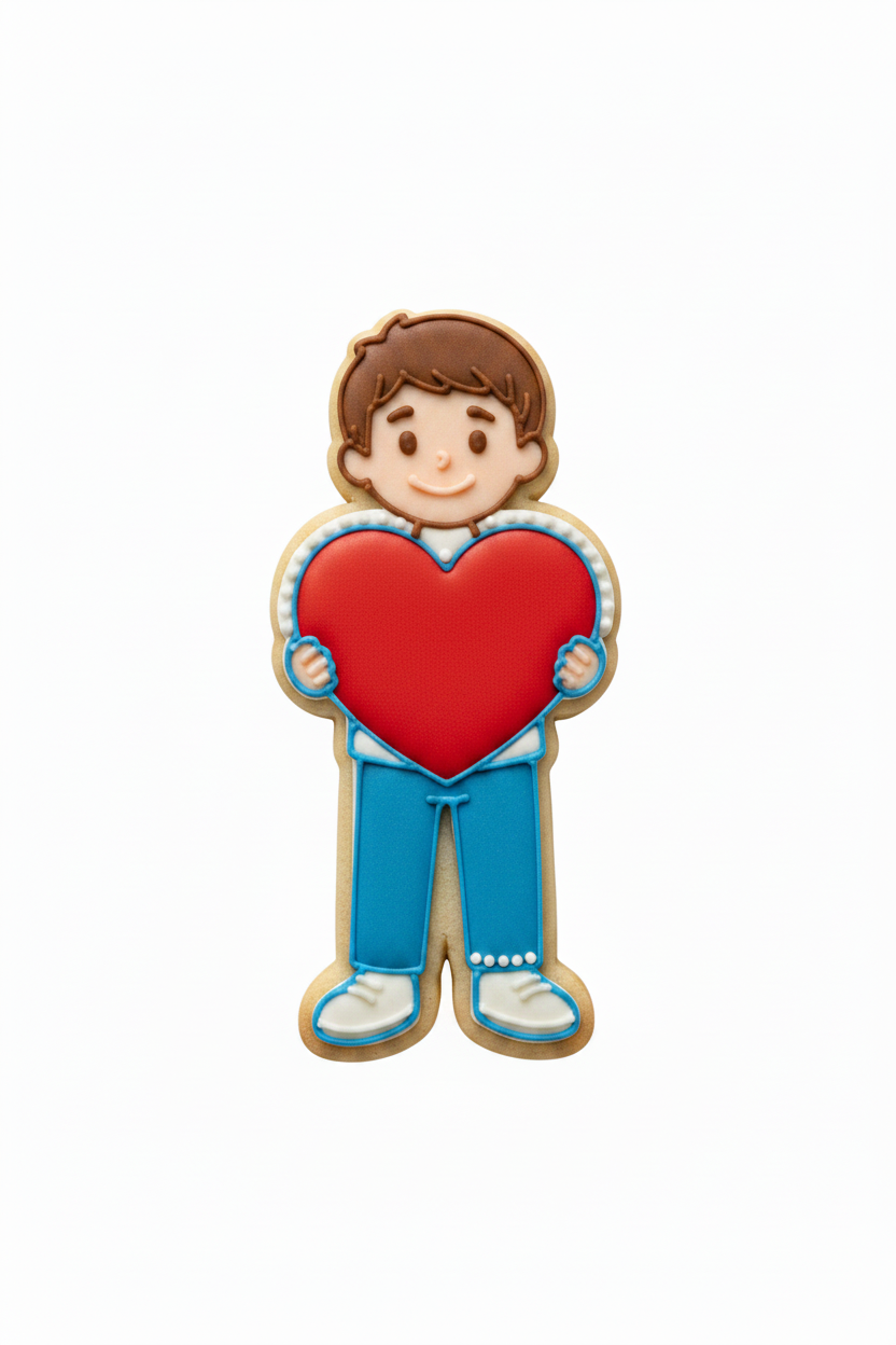 Cortador de galletas niño corazón