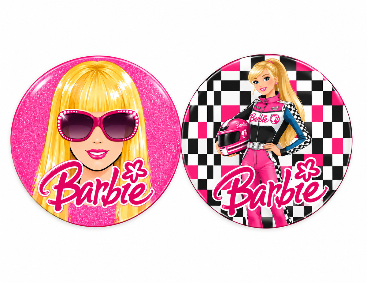 Stickers Barbie 100 un surtidos 4x4 cm
