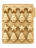 Molde de silicona Navidad arboles y estrellas