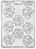 Molde plástico transparente rosa 8 cavidades 5x5 cm N27