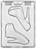 Molde plástico transparente 2 tacones 9x10 cm N 477