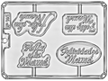 Molde plástico transparente 4 cavidades frases Feliz Día Mamá N192