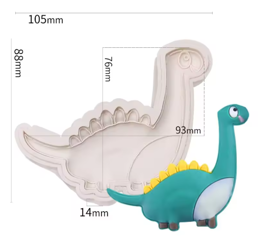 Molde de silicona Dinosaurio cuello largo