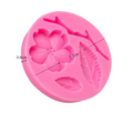 Molde de silicona flor hojas rama