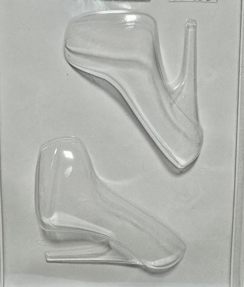 Molde plástico transparente 2 tacones 9x10 cm N 477