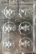 Molde plástico transparente, Conejitos de pascua 5.5x5.5