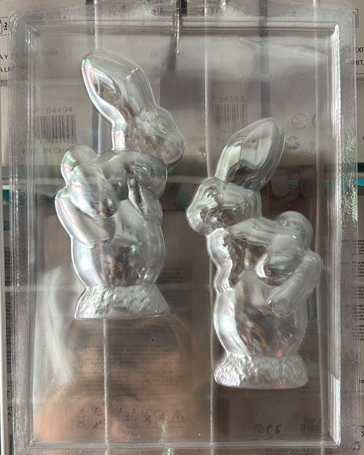 Molde plástico transparente, Conejo de pascua sobre huevo 1