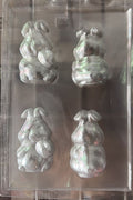 Molde plástico transparente, Conejos de pascua 5