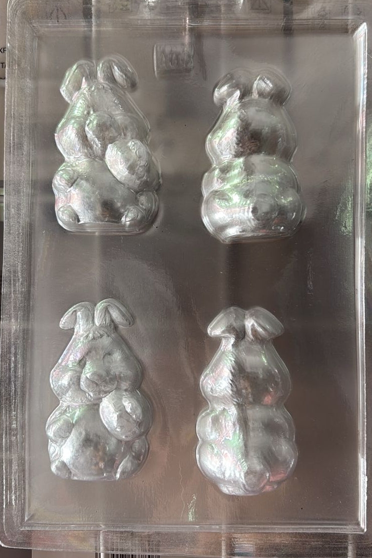 Molde plástico transparente, Conejos de pascua 5