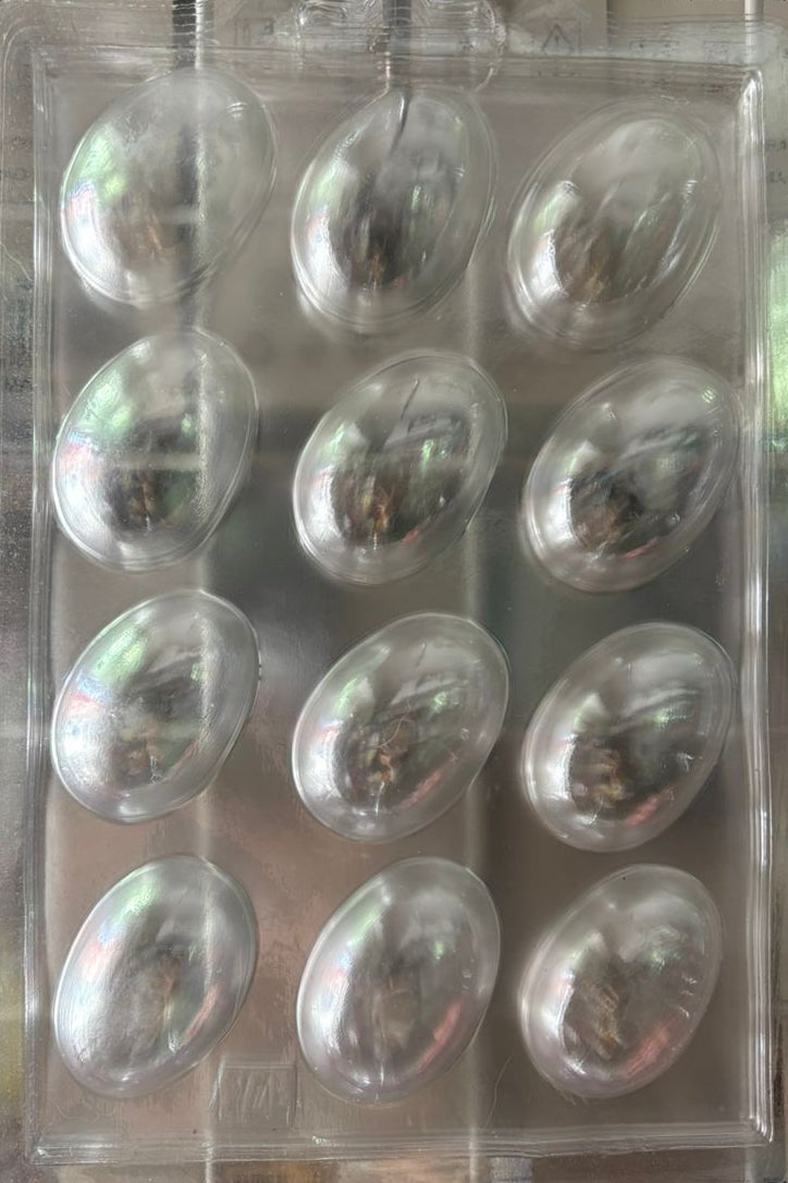 Molde plástico transparente, Huevos de pascua pequeños 5x3.5