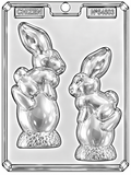 Molde plástico transparente, Conejo de pascua sobre huevo 1