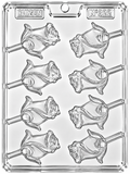 Molde plástico transparente 8 rosas 5x5 N32