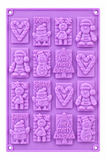 Molde de silicona mix navidad 2