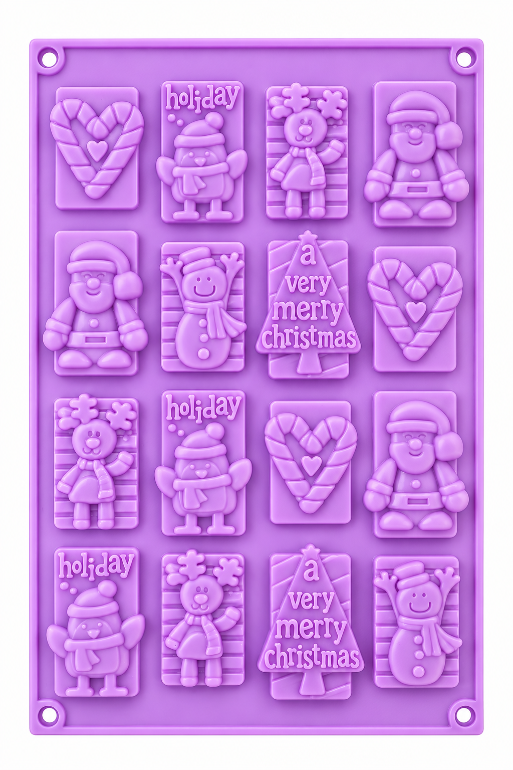 Molde de silicona mix navidad 2