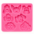 Molde de silicona caras de perro