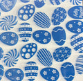 Papel de Alfajor anti grasa huevos de pascua Azul 14x14 cm, 100 unid