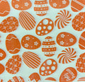 Papel de Alfajor anti grasa huevos de pascua Naranja 14x14 cm, 100 unid