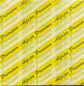 Papel para alfajor, Anti-grasa Amarillo letras 14x14 cm, 100 unidades