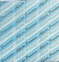 Papel para alfajor, Anti-grasa Celeste letras 14x14 cm, 100 unidades