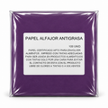Papel para alfajor Anti grasa Morado 14x14 cm, 100 unidades