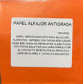 Papel para alfajor Anti grasa Naranjo 14x14 cm, 100 unidades