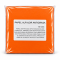 Papel para alfajor Anti grasa Naranjo 14x14 cm, 100 unidades