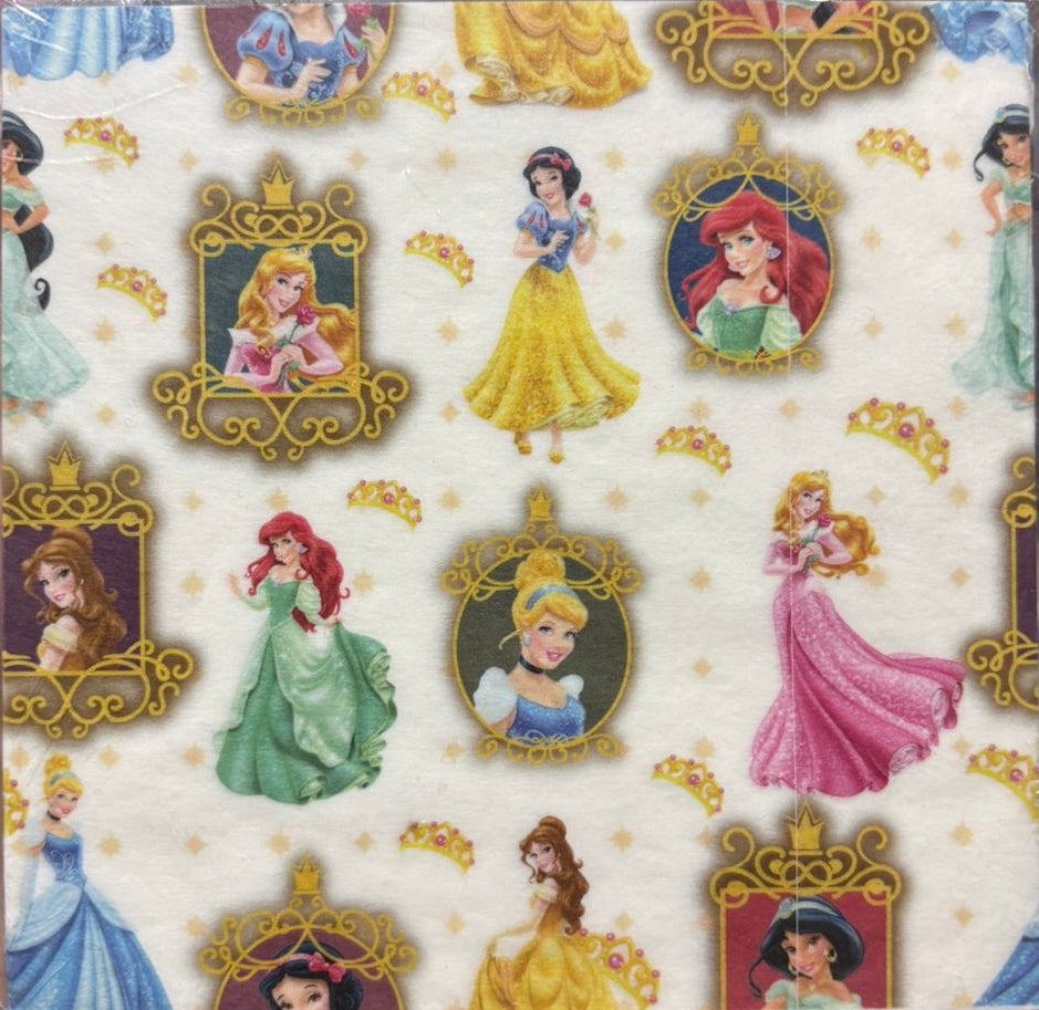 Papel para alfajor Anti grasa Princesas 14x14 cm, 100 unidades