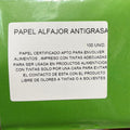 Papel para alfajor Anti grasa Verde 14x14 cm, 100 unidades