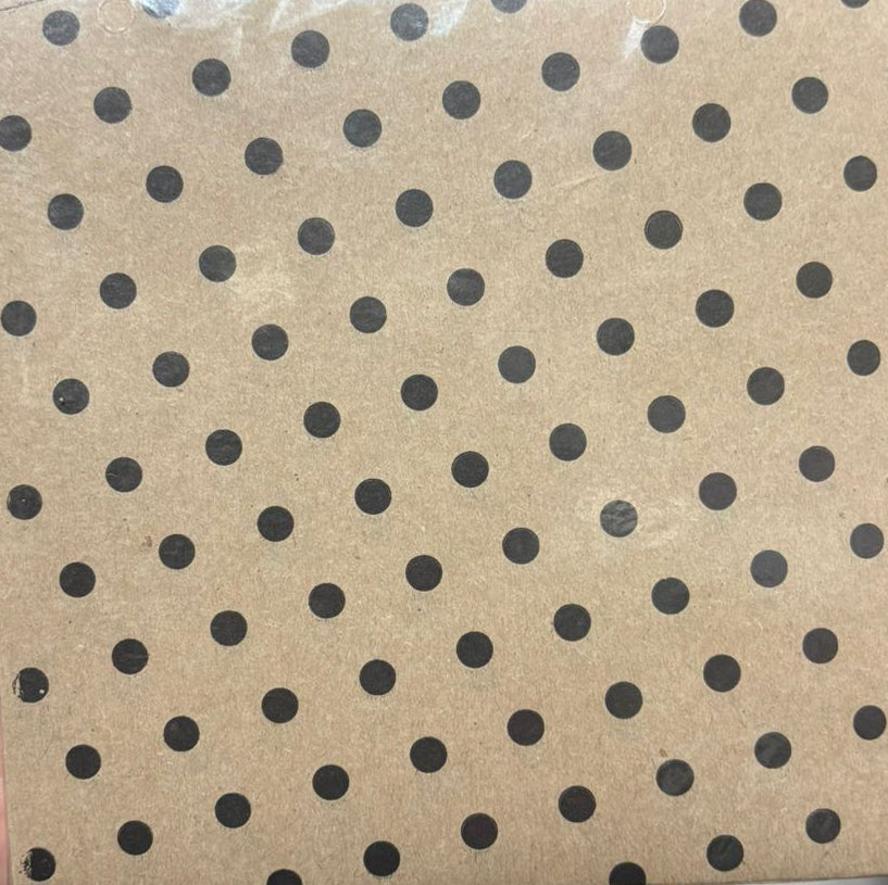 Papel para alfajor, Café Puntos Negros 14x14 cm, 100 unidades