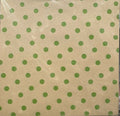 Papel para alfajor, Café Puntos Verdes 14x14 cm, 100 unidades