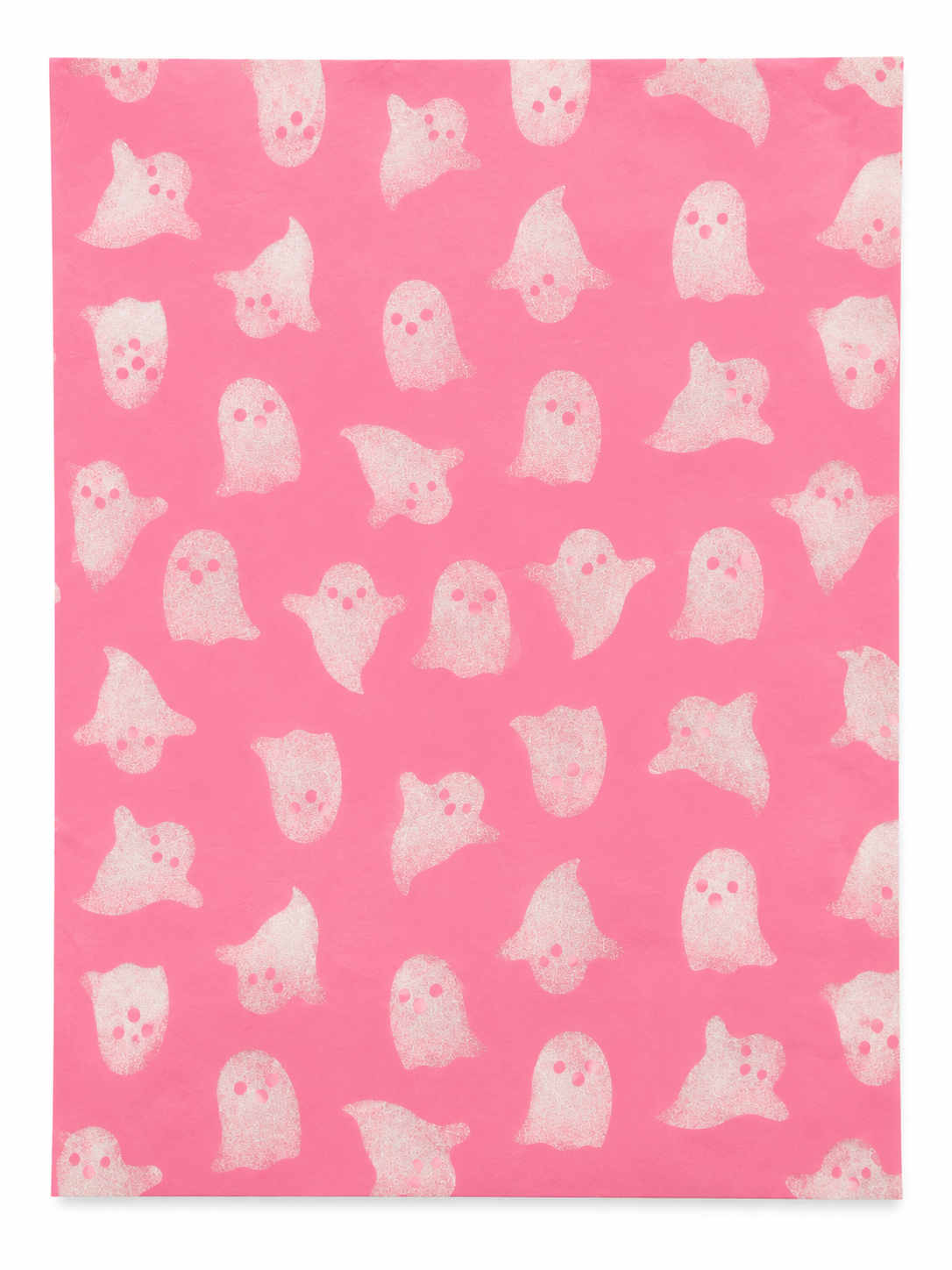 Papel matequilla fantasmas Halloween rosado28X33