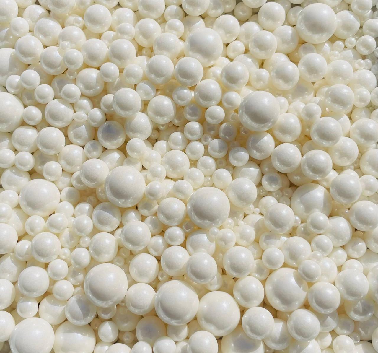 Perlas Multi tamaño Blanca 100 g